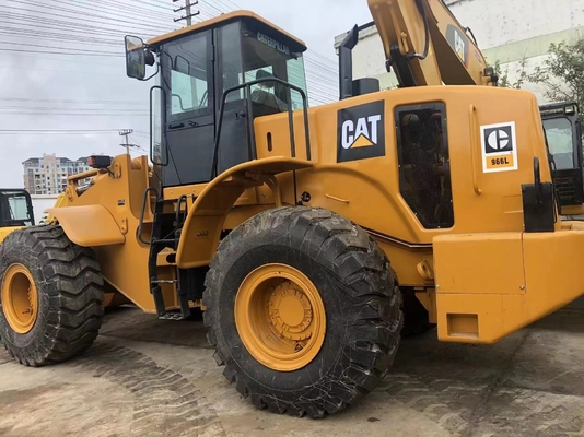 Chargeur à roues usagé en bon état CAT 966L avec moteur japonais et pompe hydraulique Liyuan