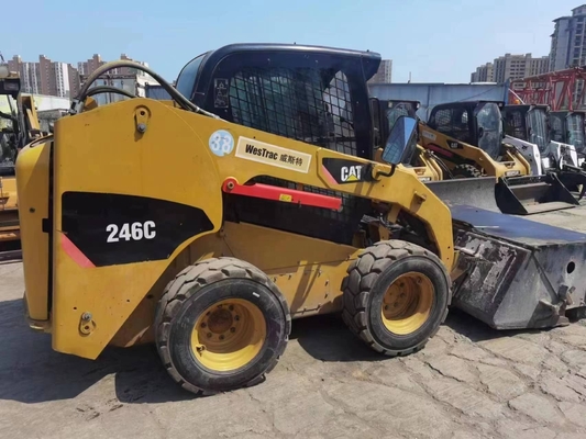 Chargeur à roues japonais Caterpillar 246C avec moteur YUNNEI et peinture originale