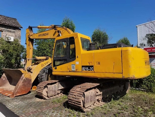 Moteur EPA R215-7C Hyundai Excavator avec peinture originale utilisée et peu d'heures