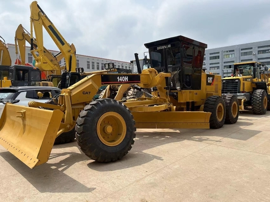 Japon Original Caterpillar 140H Motor Grader utilisé pour la construction de petites heures de travail
