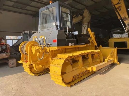 Bulldozer SD16 de Shantui utilisé avec peinture d'origine et moteur EPA en bon état