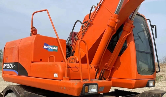 Excavateur à roues DOOSAN DX140W-7 avec peinture originale et moteur Cummins 112kW