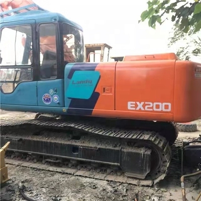 Hitachi EX200 Excavateur rampant avec des heures de travail faibles 0-2000 et YUCHAI moteur prêt