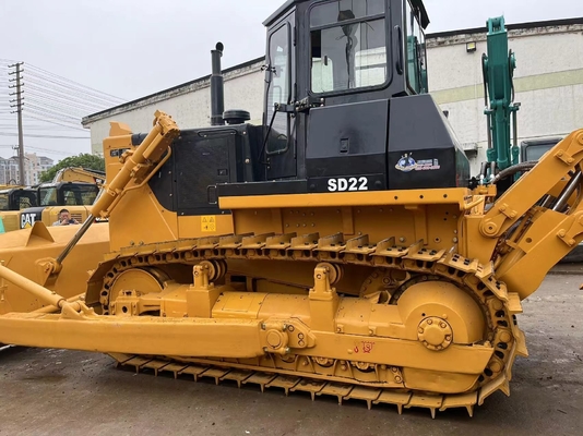 Shantui SD22 Petit bulldozer utilisé 220 Bulldozer à terre sèche avec cylindre hydraulique