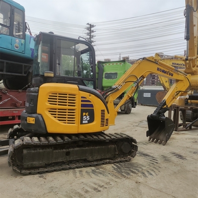 Mini-excavatrice japonaise Komatsu PC55MR de 5,5 tonnes d'occasion avec pompe hydraulique d'origine