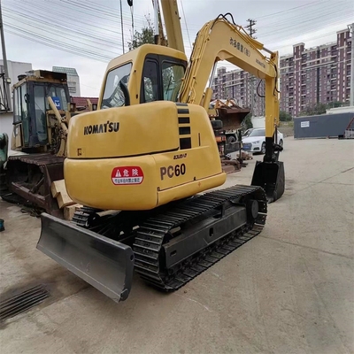 6000 KG Komatsu PC60 Excavateur à rouleaux d'occasion avec pompe hydraulique originale