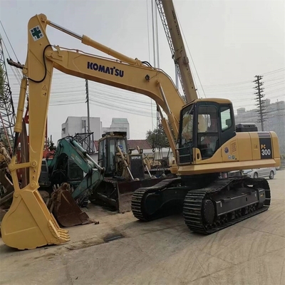 Excavateur à 90% Komatsu PC300 au Japon Excavateur hydraulique à rouleaux usé avec seau de 1,4 m3