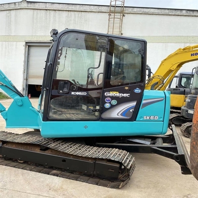 30kw Peinture originale Kobelco SK60 Excavateur hydraulique à chenille 6Ton Mini-Excavateur avec lame