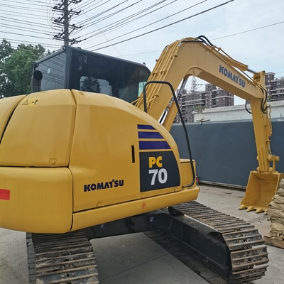 Peinture d'origine Excavateur PC70 Komatsu d'occasion avec moteur et temps de travail réduits