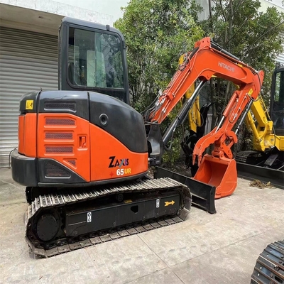 Mini-excavatrice d'occasion de 6 tonnes avec 95% Japon Hitachi ZX65UR et autre cylindre hydraulique