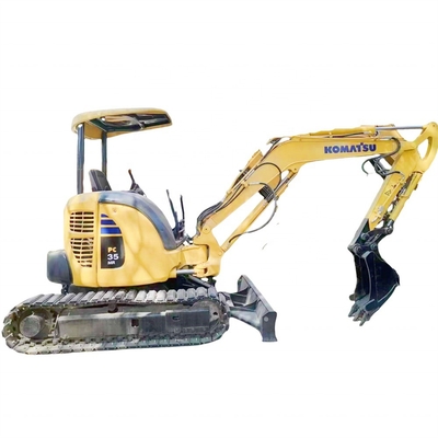 Couleur d'origine utilisée KOMATSU PC35 Excavateur à rampe multi-fonction 3500 KG de haute qualité
