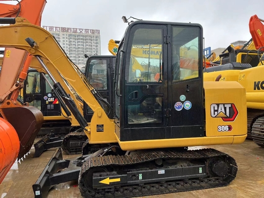 Catégorie 306E Mini-excavatrice d'occasion de 7 tonnes à faible temps de travail et à faible rendement