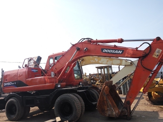 Excavatrice à roues utilisée DOOSAN 150W-7 Excavatrice de 15 tonnes avec une capacité de seau de 0,7 m3