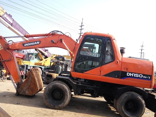 Excavatrice à roues utilisée DOOSAN 150W-7 Excavatrice de 15 tonnes avec une capacité de seau de 0,7 m3