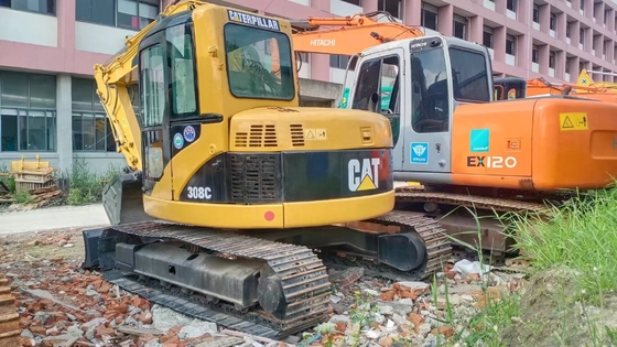 Catégorie 308C Excavateur Excavateur hydraulique de construction d'occasion pour un poids de machine de 8000 kg