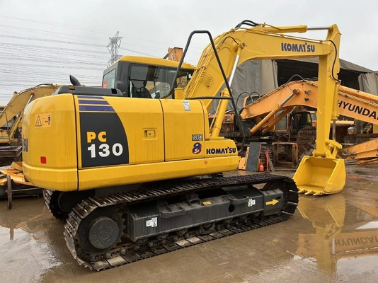 En bon état, excavateur Komatsu PC130, excavateur d'occasion avec peu d'heures de travail