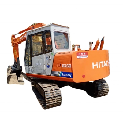 Moteur Quancai HITACHI EX60 Excavateur 6 tonnes Creuseur à rouleaux avec une capacité de seau de 0,32m3