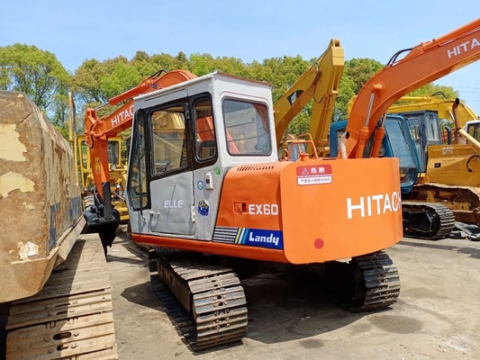 Moteur Quancai HITACHI EX60 Excavateur 6 tonnes Creuseur à rouleaux avec une capacité de seau de 0,32m3