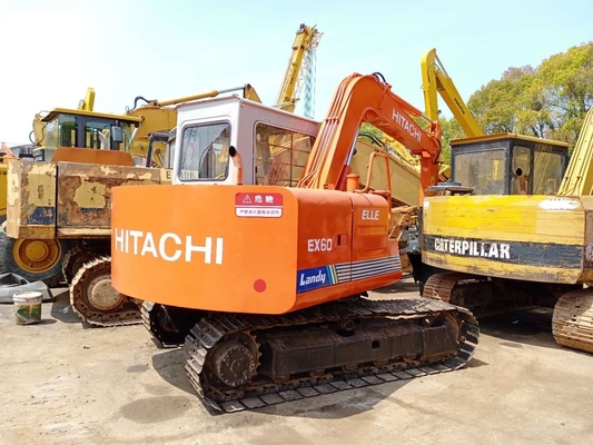 Moteur Quancai HITACHI EX60 Excavateur 6 tonnes Creuseur à rouleaux avec une capacité de seau de 0,32m3