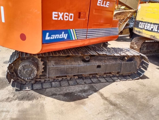 Moteur Quancai HITACHI EX60 Excavateur 6 tonnes Creuseur à rouleaux avec une capacité de seau de 0,32m3