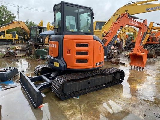 Excavatrice miniature HITACHI ZX55 utilisée 5,5 tonnes Petite excavatrice à haut rendement de travail