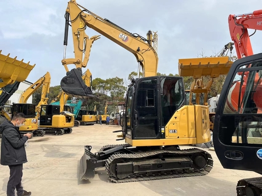Excavatrice miniature Caterpillar 307.5 d'occasion japonaise basse heure et poids de la machine de 7500 KG