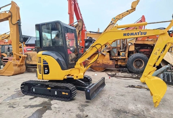 Mini Digger KOMATSU PC35 Excavateur d'occasion Faible consommation de carburant et fabriqué au Japon