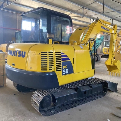 Mini Excavator 5,6TON Excavateur à rampe KOMATSU PC56 utilisé au Japon avec une faible consommation de carburant