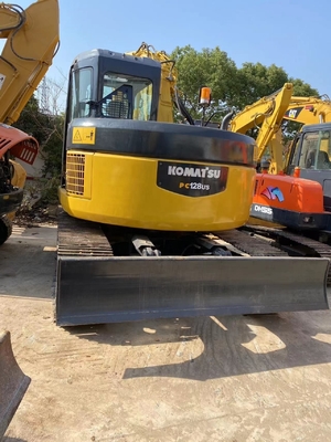 12000 KG Komatsu PC128 Excavateur hydraulique utilisé Excavateur à rampe pour travaux lourds