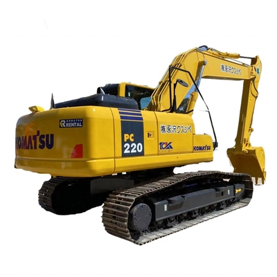 Excavateur à rouleaux hydrauliques jaune Komatsu PC220 Excavateur à faible consommation de carburant