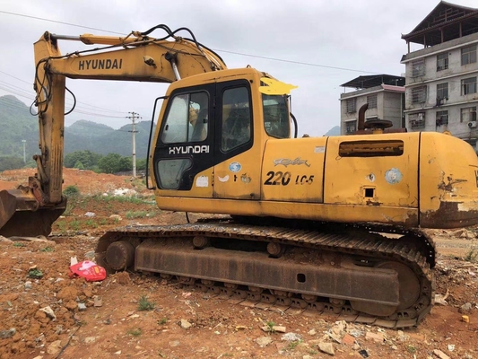 Corée Originale 22Ton Hyundai 220LC-5 Excavateur à rouleaux d'occasion avec de bonnes performances
