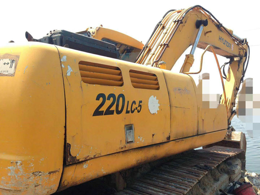 Corée Originale 22Ton Hyundai 220LC-5 Excavateur à rouleaux d'occasion avec de bonnes performances