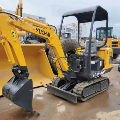 20 kW Yuchai YC20-8 mini-excavatrice 2 tonnes basse durée de travail 0-2000 Excavatrice à rampe