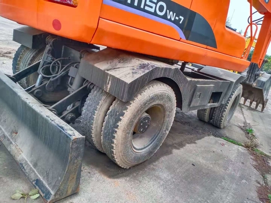 Avantages des heures de travail réduites Doosan DH150W-7 Excavateur hydraulique à rouleaux d'occasion