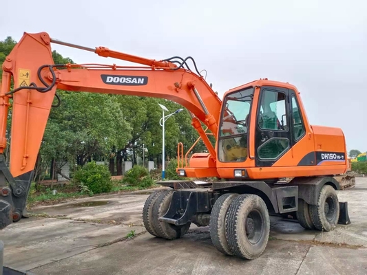Avantages des heures de travail réduites Doosan DH150W-7 Excavateur hydraulique à rouleaux d'occasion