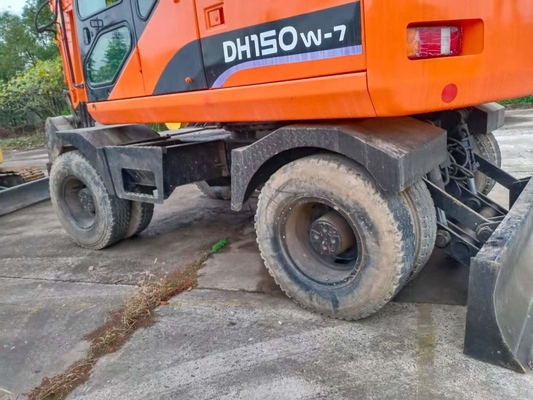 Avantages des heures de travail réduites Doosan DH150W-7 Excavateur hydraulique à rouleaux d'occasion