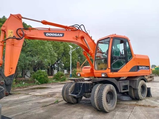 Excavateur à tracteur d'occasion Doosan DH150W-7 à haut rendement avec moteur japonais
