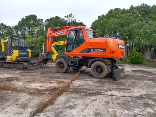 Excavateur à tracteur d'occasion Doosan DH150W-7 à haut rendement avec moteur japonais