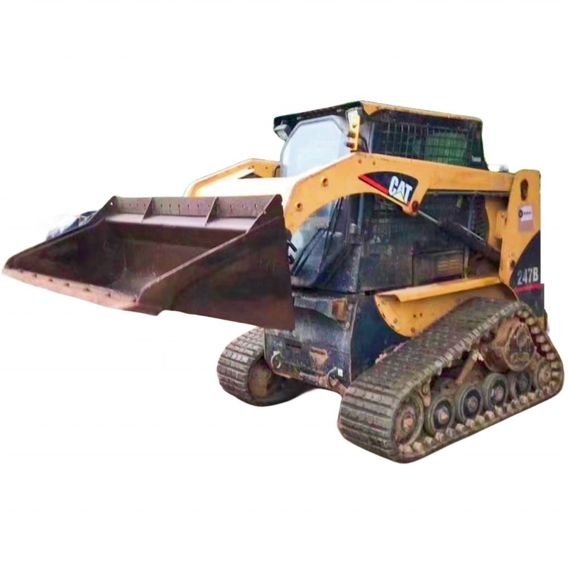 42kw Caterpillar CAT 247B chargeur à direction par glissement avec autre pompe hydraulique au Japon