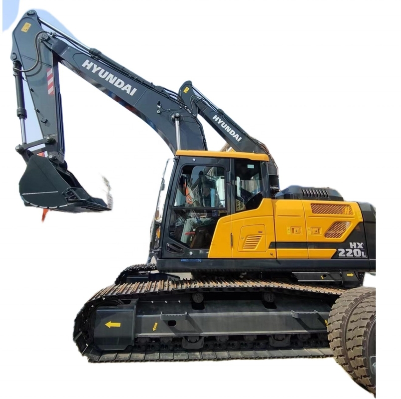 Peinture originale HX220L Hyundai Excavator avec moteur EPA et capacité de seau 1,2M3