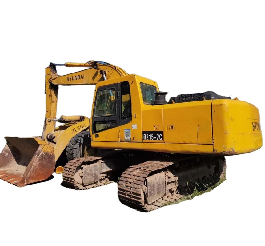 Moteur EPA R215-7C Hyundai Excavator avec peinture originale utilisée et peu d'heures