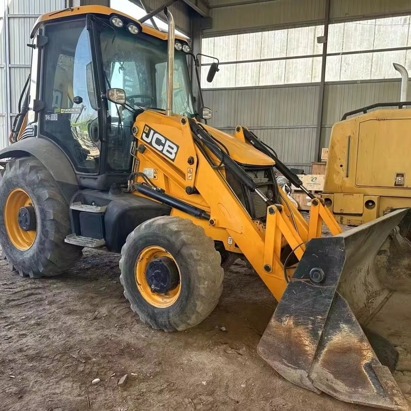 Temps de travail réduit JCB 3CX chargeuse à remorque avec moteur britannique d'origine à roues mobiles