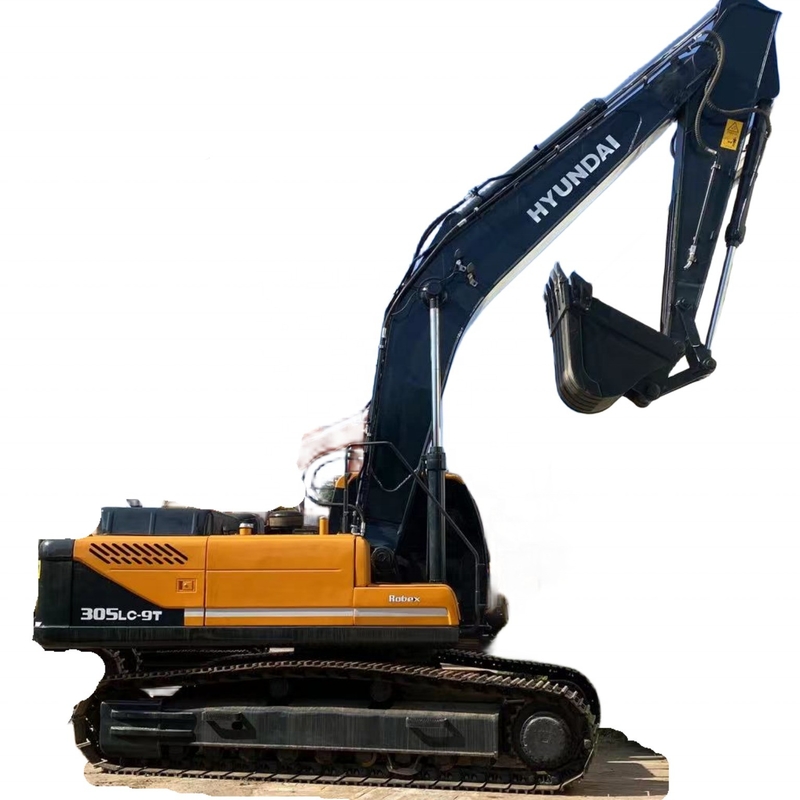 Excavateur Hyundai 305LC-9T d'occasion avec moteur original et cylindre Liyuan en Corée