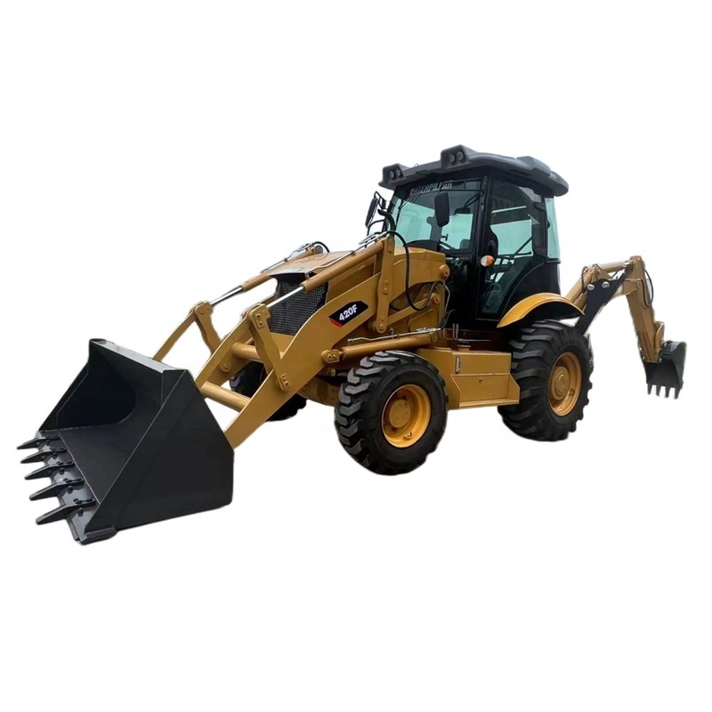 Chargeuse de remorqueuse japonaise d'occasion utilisée Caterpillar CAT 420F pour travaux lourds