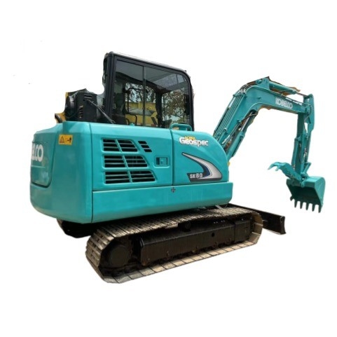 Excavatrice mini KOBELCO SK60 utilisée avec peu d'heures de travail et cylindre hydraulique Parker