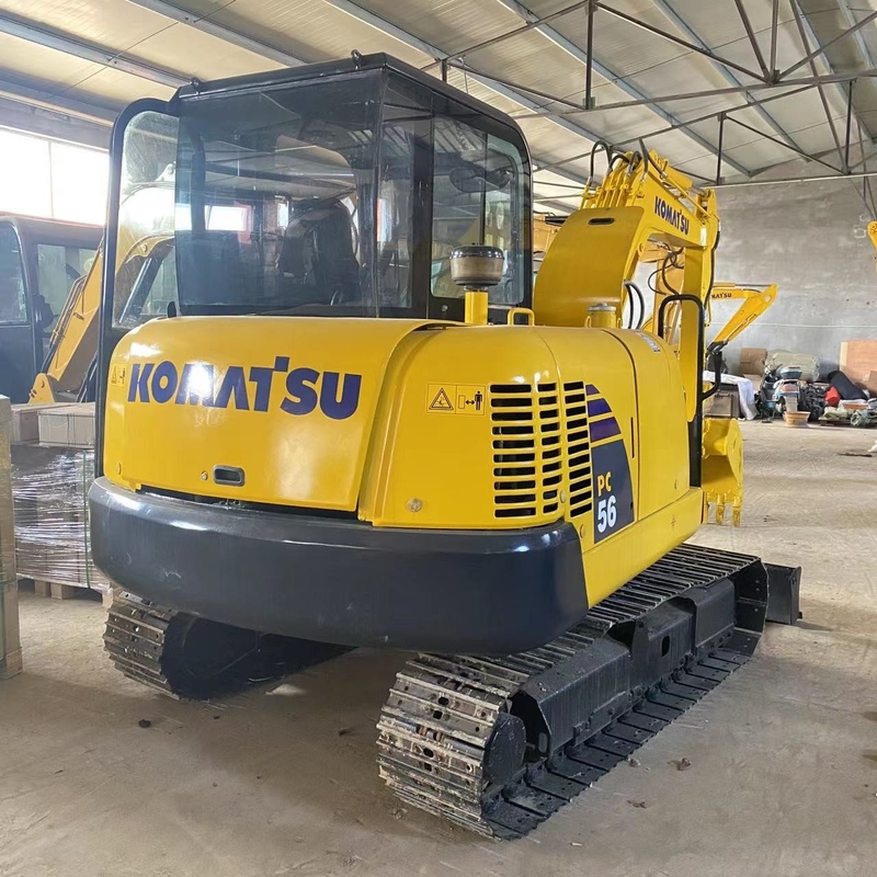Faible nombre d'heures de travail Utilisé Komatsu PC56 Mini Petite excavatrice pour l'efficacité de la construction