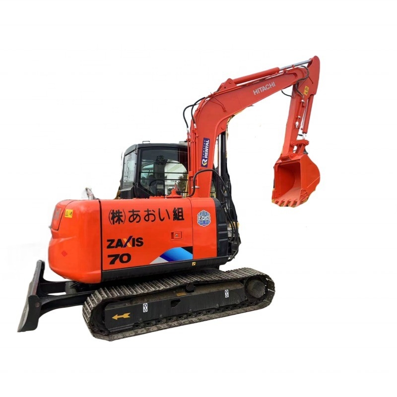 Excavateur Hitachi ZX70 d'occasion Peinture originale Japon Moteur EPA avec cylindre hydraulique CAT