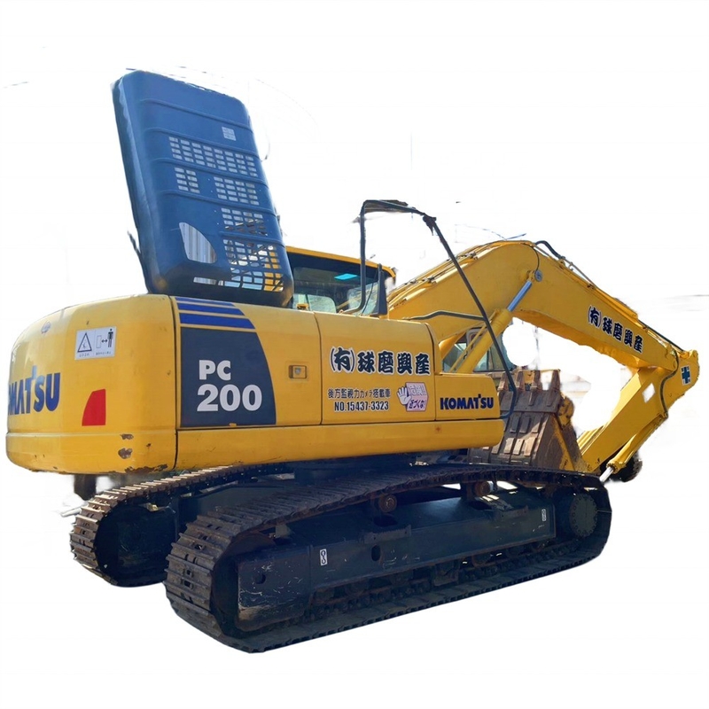 Excavateur à rouleaux hydrauliques Komatsu PC200 d'occasion avec un temps de travail réduit 0-2000