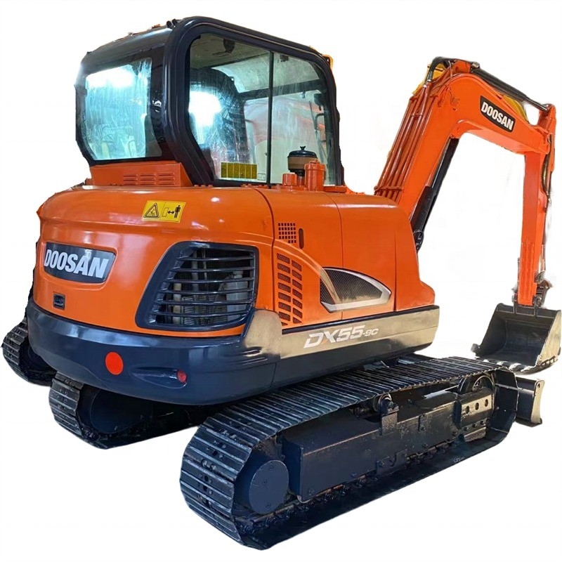 Excavateur à rouleaux d'occasion japonais original Doosan DX55-9C avec 0-2000 heures de travail