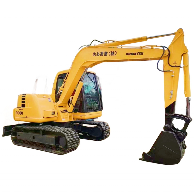 Excavateur à chenilles Komatsu PC60 importé du Japon avec moteur d'origine et temps de travail réduit
